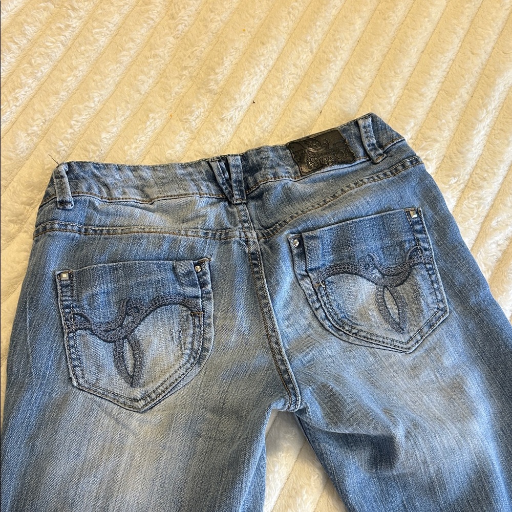 Y2K Paris Blues Light Blue Women's Denim Jeans - Classic Back Pocket Detail